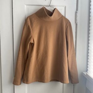 Large Dudley Stephens camel colored Greenpoint turtleneck
